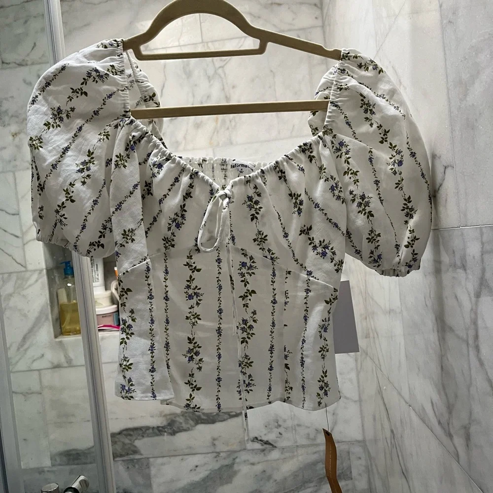 Reformation Rory Linen Top - Picture 2 of 6